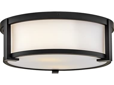 Hinkley Lowell 2-Light Black Round Flush Mount HY28963BK