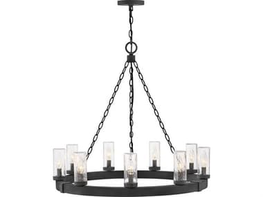 Hinkley Open Air 9-Light Black Chandelier HY29208BKLV