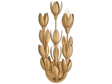 Hinkley Flora 17" Tall 3-Light Burnished Gold Wall Sconce HY30010BNG