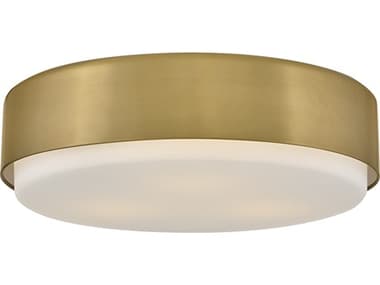 Hinkley Cedric 3-Light Lacquered Brass Round Flush Mount HY30075LCB