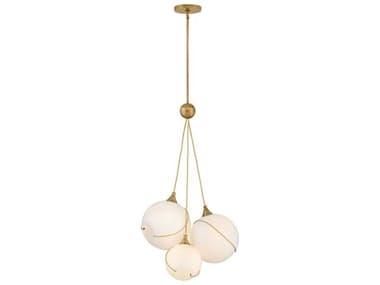 Hinkley Skye 3-Light Heritage Brass Globe Pendant HY30304HBRCO