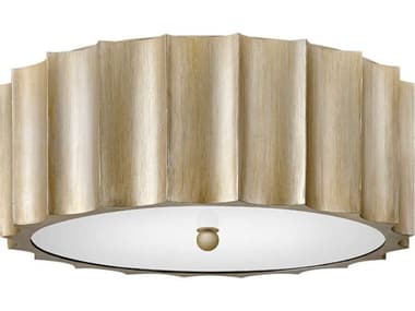 Hinkley Gia 24" 4-Light Champagne Gold Glass Round Flush Mount HY34098CPG