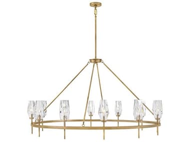 Hinkley Ana 12-Light Heritage Brass Candelabra Chandelier HY38259HB