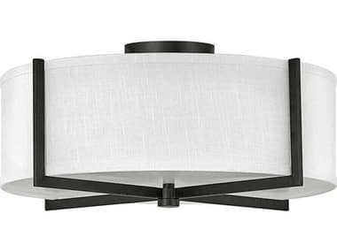 Hinkley Axis 19" 3-Light Black Drum Flush Mount HY41708BK