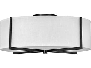 Hinkley Axis 25" 4-Light Black Drum Flush Mount HY41710BK