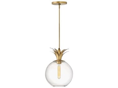 Hinkley Palma 10" 1-Light Heritage Brass Glass Globe Mini Pendant HY41927HB