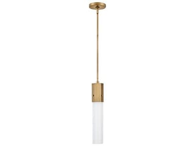Hinkley Facet 3" 1-Light Heritage Brass Glass LED Linear Mini Pendant HY45037HB