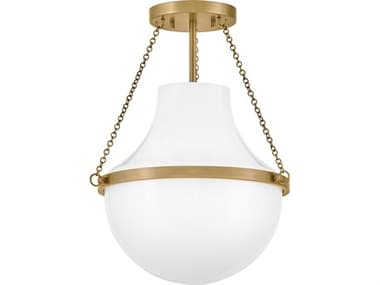 Hinkley Collins 1-Light Heritage Brass Semi Flush Mount HY46891HB