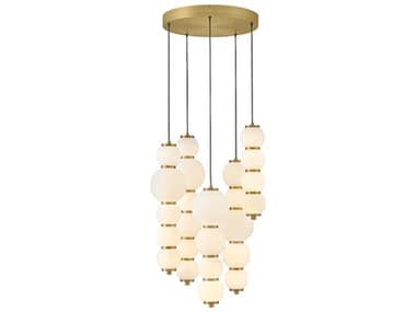 Hinkley Trigo Lacquered Brass Globe Chandelier HY47395LCB