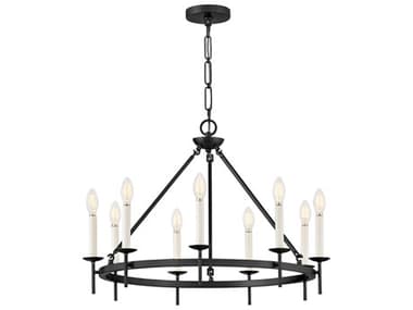 Hinkley Copley 9-Light Black Traditional Candelabra Chandelier HY47475BK