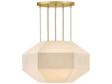 Hinkley Lyla 4-Light Lacquered Brass Geometric Chandelier HY47494LCB