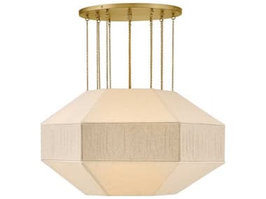 Hinkley Lyla 6-Light Lacquered Brass Geometric Chandelier HY47495LCB