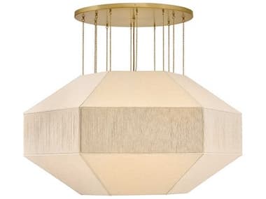 Hinkley Lyla 10-Light Lacquered Brass Geometric Chandelier HY47498LCB