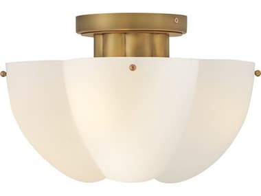 Hinkley Becca 4-Light Heritage Brass Dome Semi Flush Mount HY47583HB