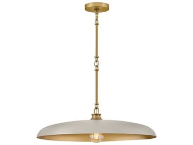 Hinkley Sadie 1-Light Lacquered Brass Gray Dome Pendant HY48165LCBLTP