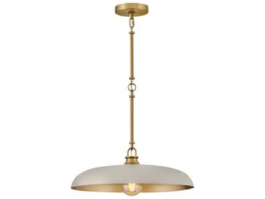 Hinkley Sadie 1-Light Lacquered Brass Gray Dome Pendant HY48167LCBLTP