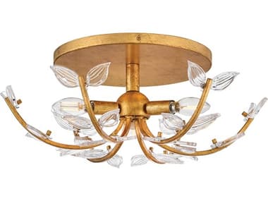 Hinkley Aliso 3-Light Distressed Brass Semi Flush Mount HY48283DA