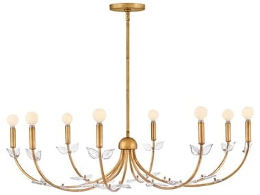 Hinkley Aliso 8-Light Distressed Brass Candelabra Chandelier HY48288DA