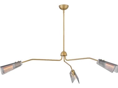 Hinkley Altman 3-Light Lacquered Brass Chandelier HY48303LCB