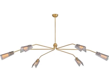 Hinkley Altman 6-Light Lacquered Brass Chandelier HY48306LCB