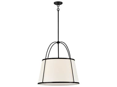 Hinkley Clarke 4-Light Black Drum Pendant HY4895BK