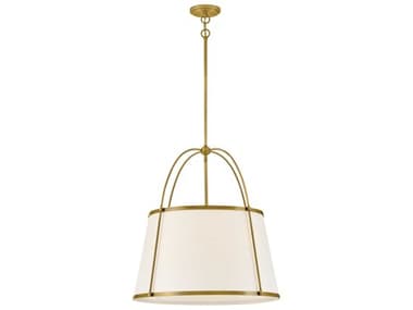 Hinkley Clarke 4-Light Lacquered Dark Brass Drum Pendant HY4895LDBOW