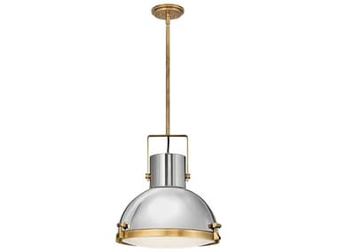 Hinkley Nautique 1-Light Heritage Brass Polished Nickel Pendant HY49065HB