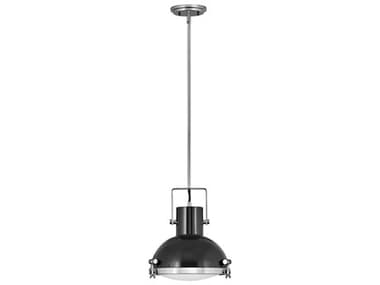 Hinkley Nautique 1-Light Polished Nickel Gloss Black Pendant HY49067PN