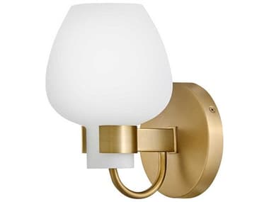 Hinkley Sylvie 8" Tall 1-Light Heritage Brass Wall Sconce HY50950HB