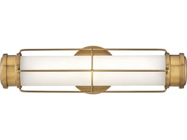Hinkley Saylor 4" Tall Heritage Brass Glass LED Wall Sconce HY54300HB