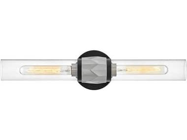 Hinkley Ellison 22" Wide 2-Light Black Brushed Nickel Glass LED Vanity Light HY57082BKBN