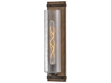 Hinkley Sawyer 20" Tall 1-Light Sequoia Iron Rust Brown Glass LED Wall Sconce HY5941SQLL