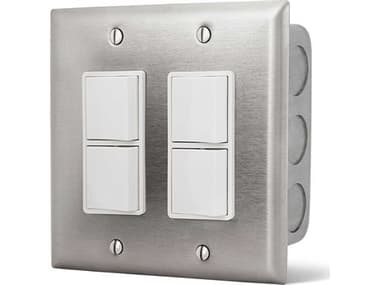 Infratech Dual Duplex Switch Wall Plate & Gang Box 20 Amp Per Pole IF144305