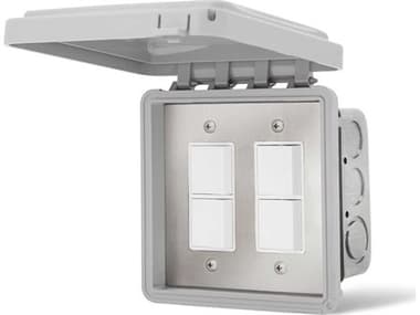 Infratech Dual Duplex Switch Flush Mount & Gang Box 20 Amp Per Pole IF144315