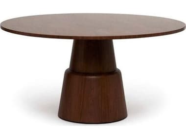 Interlude Home Graves Round Wood Classic Walnut Dining Table IL118307