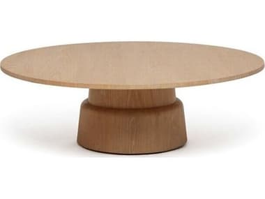 Interlude Home Graves Round Wood Saddle Coffee Table IL118308