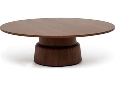 Interlude Home Graves Round Wood Classic Walnut Coffee Table IL118309