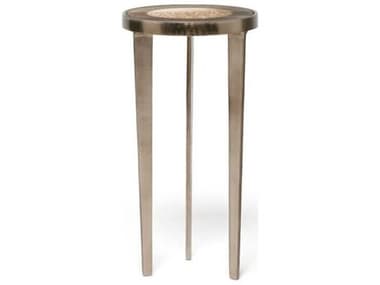 Interlude Home Jan Round Glass Twilight Bronze End Table IL118326