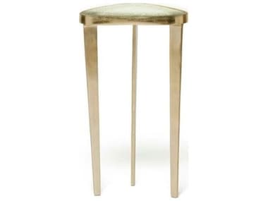 Interlude Home Jan Round Glass Champagne Taupe Grey End Table IL118327