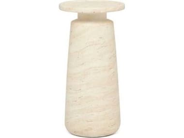Interlude Home Malone Round Faux Marble End Table IL118352