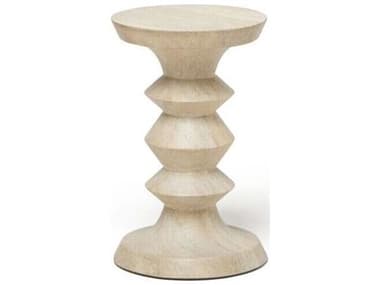 Interlude Home L’avenue Round Concrete Cavern End Table IL125939