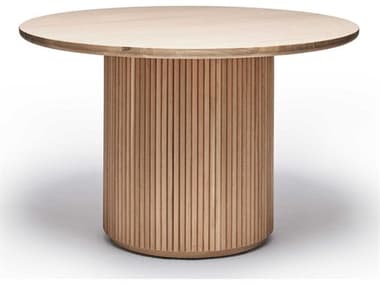 Interlude Home Laurel Round Wood Saddle Dining Table IL125951