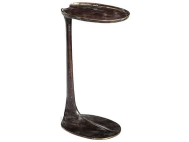 Interlude Home Duval Oval Metal Verdigris End Table IL128146