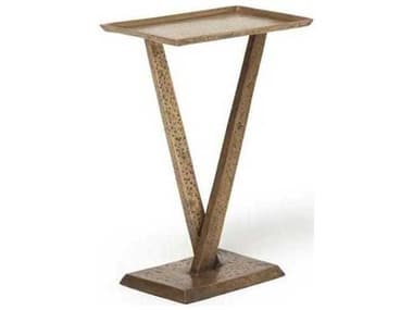 Interlude Home Wilton Rectangular Metal Antique Brass End Table IL129000