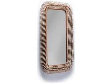 Interlude Home Miramar White Wash Rattan Mirror Wall Rectangular IL138100