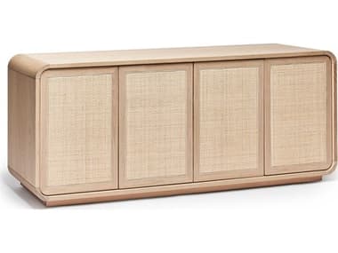 Interlude Home Marsh 75" Oak Wood Saddle Blonde Sideboard IL139097