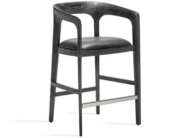 Interlude Home Charcoal Ceruse/ Slate Grey Side Counter Height Stool IL145139