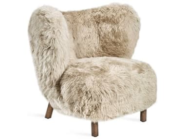 Interlude Home Anders Fur 32" Beige Accent Chair IL145244