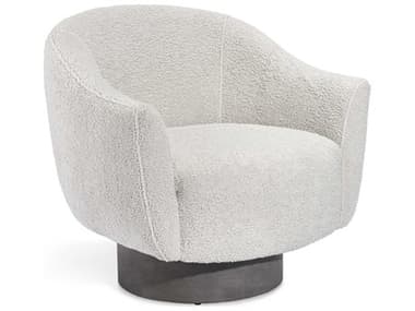 Interlude Home Simone Swivel 31" Gray Fabric Accent Chair IL145270