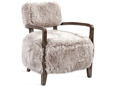 Interlude Home Royce Fur 26" Gray Accent Chair IL145283